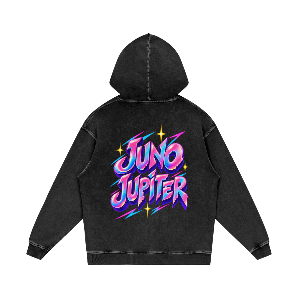 Snow Washed Loose Cotton Hoodie