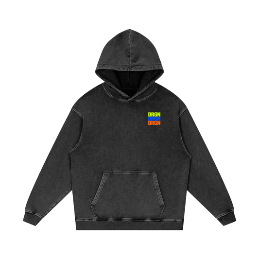 Snow Washed Loose Cotton Hoodie
